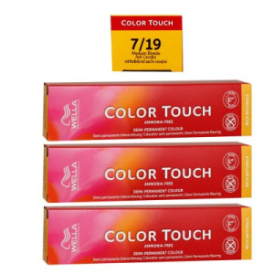Wella Color Touch Rich Naturals 3 x 60 ml 7/19 mittelblond asch cendre