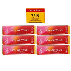 Wella Color Touch Rich Naturals 6 x 60 ml 7/19 mittelblond asch cendre