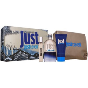 Roberto Cavalli Just Cavalli Him 90 ml EDT & 15 ml EDT & 100 ml SG & Tasche