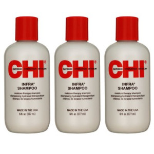 Farouk Chi Infra 3 x 177 ml Shampoo Feuchtigkeit für alle Haartypen