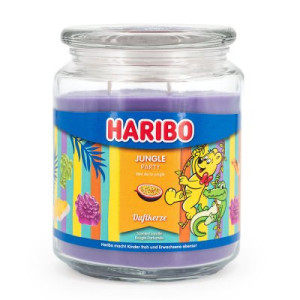 Haribo Jungle Party 510 g Gummibären Duftkerze im Glas