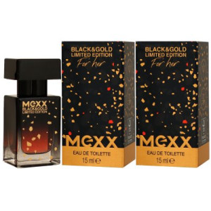 Mexx Black & Gold for Her 2 x 15 ml Eau de Toilette EDT Damenduft Limited Edition