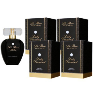 La Rive Lady Diamond 4 x 75 ml Eau de Parfum EDP mit Swarovski Kristall