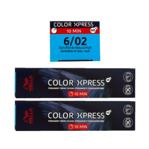 Wella Color Xpress 2 x 60 ml 6/02 dunkelblond natur matt Haarfarbe