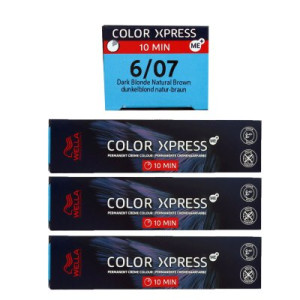 Wella Color Xpress 3 x 60 ml 6/07 dunkelblond natur braun Haarfarbe
