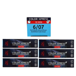 Wella Color Xpress 6 x 60 ml 6/07 dunkelblond natur braun Haarfarbe