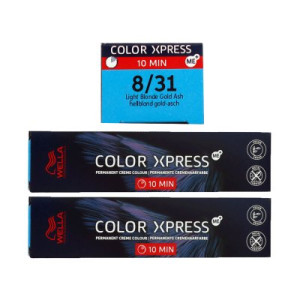Wella Color Xpress 2 x 60 ml 8/31 hellblond gold asch Haarfarbe
