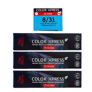 Wella Color Xpress 3 x 60 ml 8/31 hellblond gold asch Haarfarbe