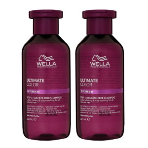Wella Ultimate Color Sulfatfreies Shampoo 2 x 250 ml für coloriertes Haar Step 1