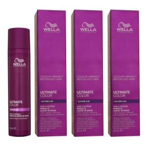 Wella Ultimate Color Miracle Leave In 3 x 95 ml Intensiv Maske für coloriertes Haar Step 2