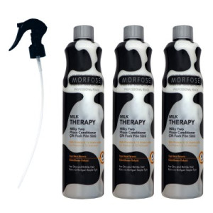 Morfose Two Phase Milk Therapy 3 x 400 ml Conditioner für trocken strapaziertes Haar
