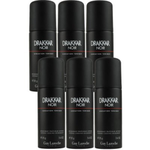 Guy Laroche Drakkar Noir 6 x 150 ml Deospray Deodorant Spray