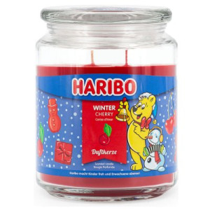Haribo Winter Cherry 510 g Gummibären Duftkerze im Glas
