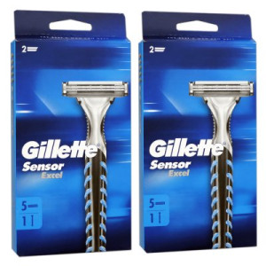Gillette Sensor Exel 2 x Rasierer mit 5 Klingen