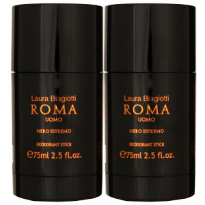 Laura Biagiotti Roma Uomo Nero Estremo 2 x 75 ml Deostick Deodorant Stick