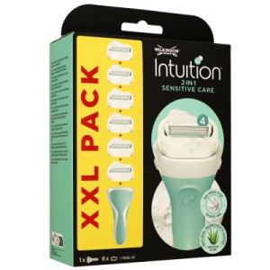 Wilkinson Sword Intuition Sensitive Care 2in1 Damenrasierer & 6 Klingen XXL Pack