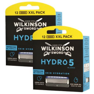 Wilkinson Sword Hydro 5 Skin Protection XXL Pack 2 x 12 Rasierklingen