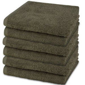 6er Ross Frottier Handtuch 4004 Vita 37 Olive 50 x 100 cm Baumwolle