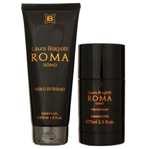 Laura Biagiotti Roma Uomo Nero Estremo 200 ml Showergel & 75 ml Deostick