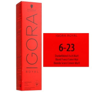 Schwarzkopf Igora Royal 60 ml 6-23 Dunkelblond Asch Matt Haarfarbe Cremefarbe