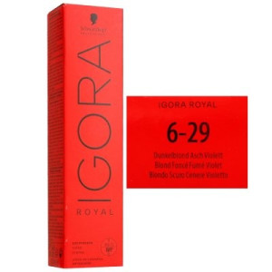 Schwarzkopf Igora Royal 60 ml 6-29 Dunkelblond Asch Violett Haarfarbe Cremefarbe