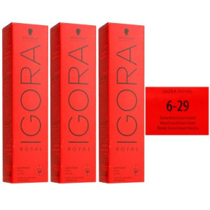 Schwarzkopf Igora Royal 3 x 60 ml 6-29 Dunkelblond Asch Violett Haarfarbe