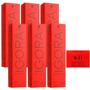 Schwarzkopf Igora Royal 6 x 60 ml 6-31 Dunkelblond Matt Cendre Haarfarbe