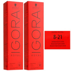 Schwarzkopf Igora Royal 2 x 60 ml 8-21 Asch Cendre Extra Haarfarbe