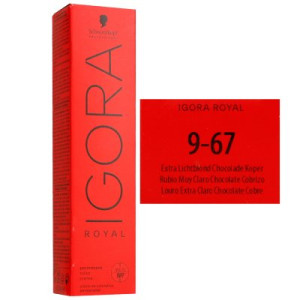 Schwarzkopf Igora Royal 60 ml 9-67 Extra Hellblond Schoko Kupfer Beige Haarfarbe