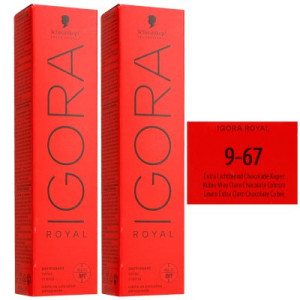 Schwarzkopf Igora Royal 2 x 60 ml 9-67 Extra Hellblond Schoko Kupfer Beige