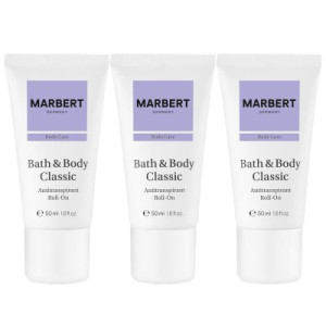 Marbert Bath & Body Classic 3 x 50 ml Antipersipirant Deodorant Deo Roll-On