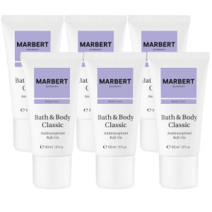 Marbert Bath & Body Classic 6 x 50 ml Antipersipirant Deodorant Deo Roll-On