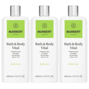 Marbert Bath & Body Vital 3 x 400 ml Duschgel Showergel