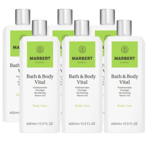 Marbert Bath & Body Vital 6 x 400 ml Duschgel Showergel