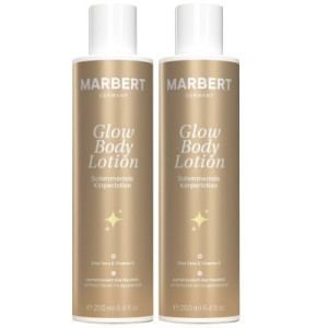 Marbert Bath & Body Glow 2 x 250 ml schimmernde Body Lotion Körperlotion