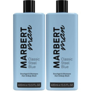 Marbert Man Classic Steel Blue 2 x 400 ml Hair & Bodywash Duschgel & Shampoo