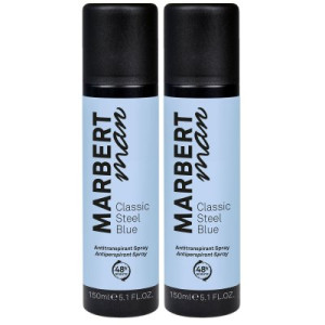 Marbert Man Classic Steel Blue 2 x 150 ml Antitranspirant Spray Deospray