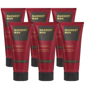 Marbert Man Classic 6 x 200 ml Bath & Showergel Bade- und Duschgel