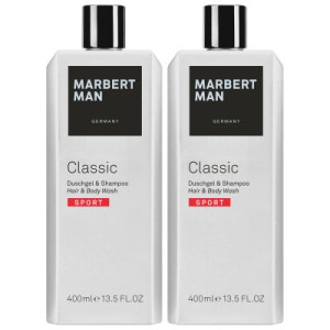 Marbert Man Classic Sport 2 x 400 ml Hair & Bodywash Duschgel & Shampoo