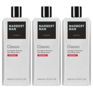 Marbert Man Classic Sport 3 x 400 ml Hair & Bodywash Duschgel & Shampoo