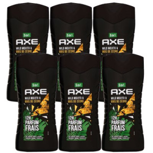 Axe Wild Mojito & Cedarwood 6 x 250 ml Showergel Duschgel Shower Gel