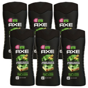 Axe Green Mojito & Cedarwood 6 x 250 ml Showergel Duschgel Shower Gel