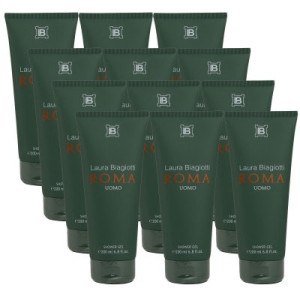 Laura Biagiotti Roma Uomo 12 x 200 ml Showergel Duschgel Shower Gel