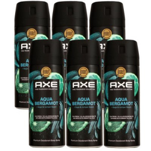 Axe Fine Fragrance Collection Aqua Bergamot 6 x 150 ml Deospray Deodorant