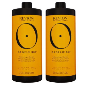 Revlon Orofluido 2 x 1000 ml Shampoo für jeden Haartyp mit Arganöl