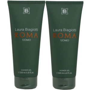 Laura Biagiotti Roma Uomo 2 x 200 ml Showergel Duschgel Shower Gel Herren