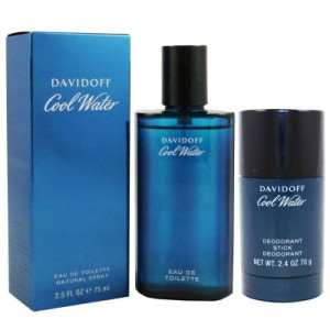 Davidoff Cool Water Man - Men 75 ml Eau de Toilette EDT & 75 ml Deostick