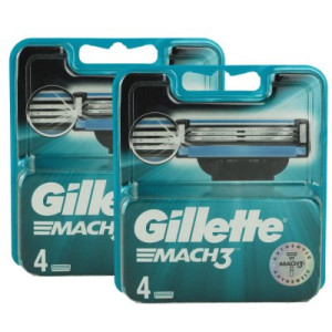 8 Gillette Mach3 Rasierklingen 2 x 4er Klingen Ersatzklingen Herrenklingen