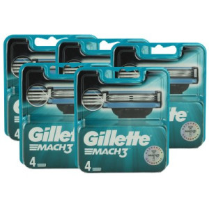 20 Gillette Mach3 Rasierklingen 5 x 4er Klingen Ersatzklingen Herrenklingen