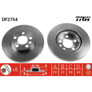 Disco de freno TRW DF2754
